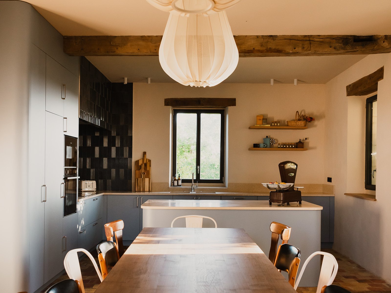 The large kitchen