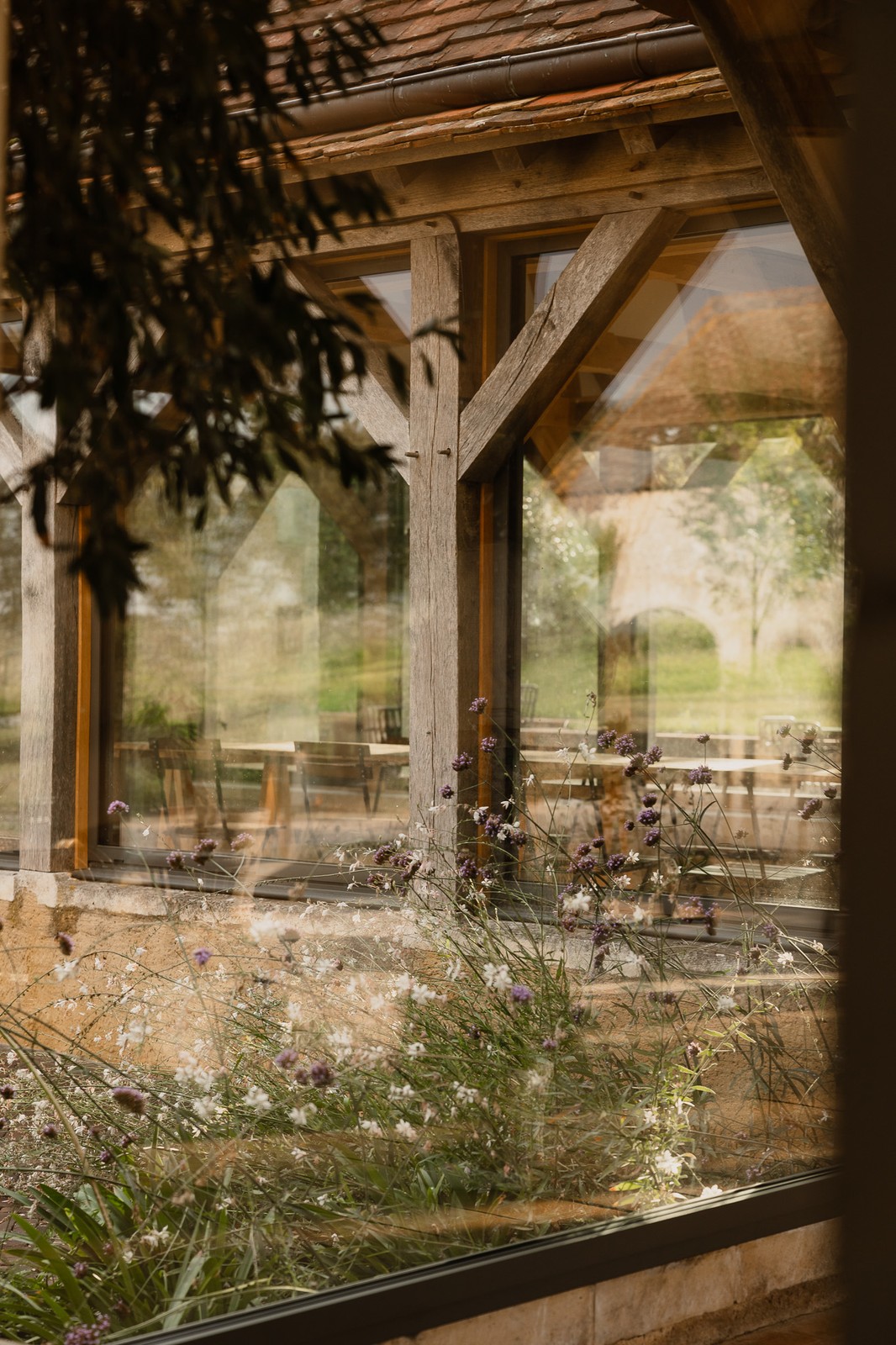 The glazed winter garden opening onto the grounds